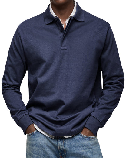 Casual Poloshirt met Lange Mouwen