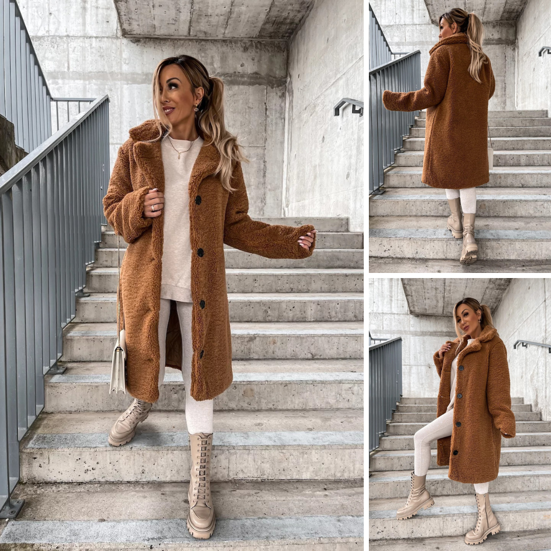 Elora | Lange Teddycoat voor Dames