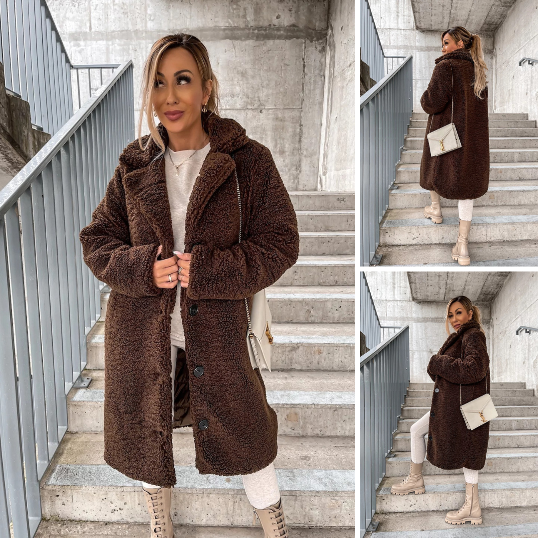 Elora | Lange Teddycoat voor Dames
