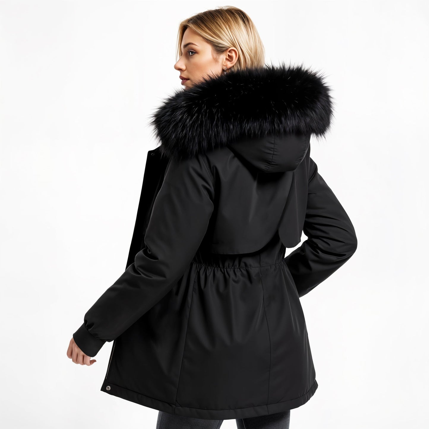 Faux Fur Hooded Parka