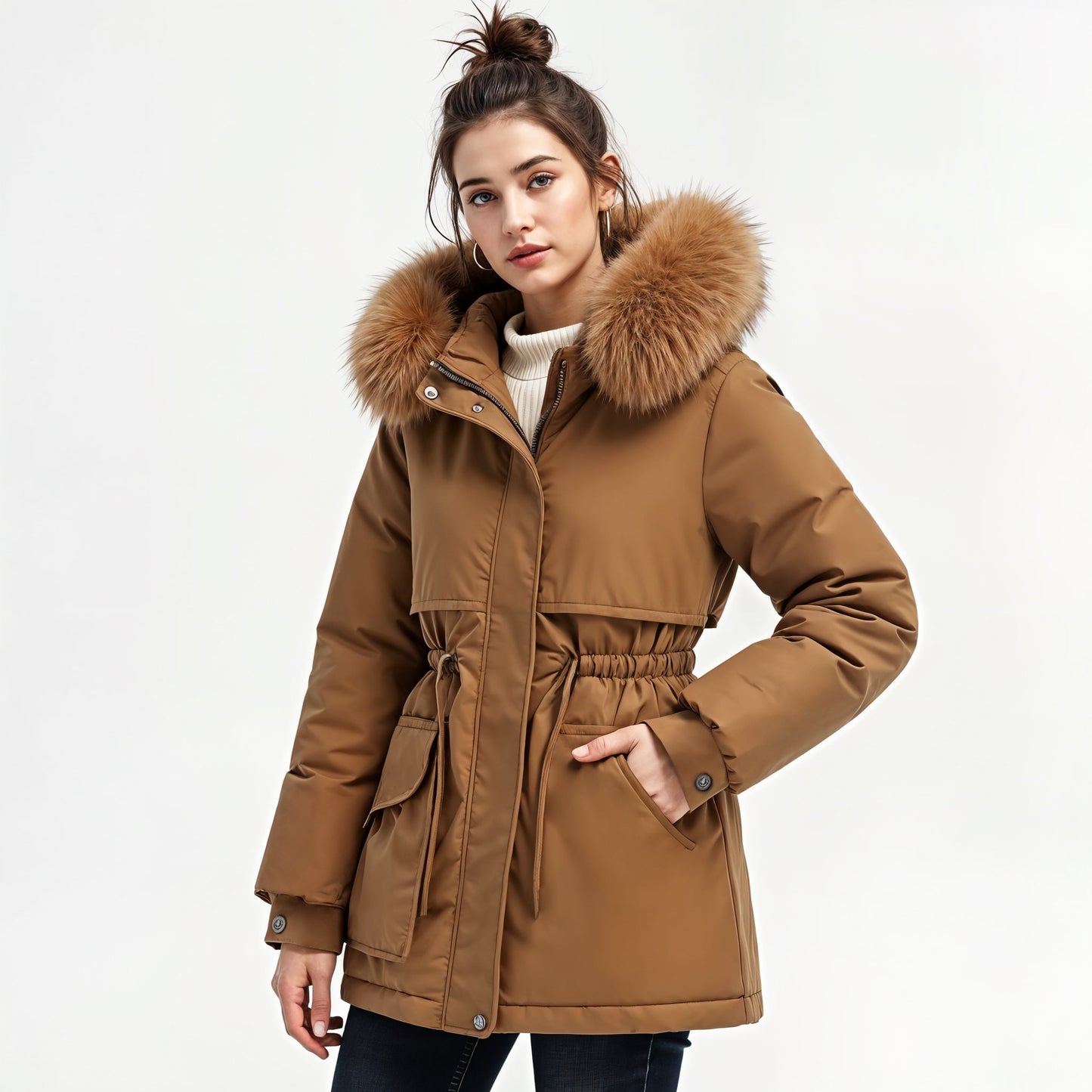 Faux Fur Hooded Parka